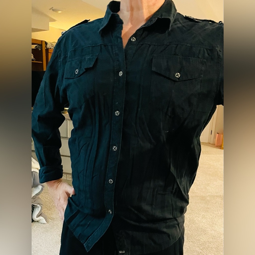 AFFLICTION 2X I bought the shirt at the buckle a few years ago great piece!